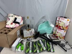 Glass Set, LED Lights with Remote, Vintage Hankies, and More