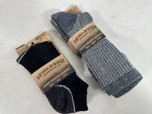 2 New Pair of Hiwassee Trading Co Merino Blend Socks