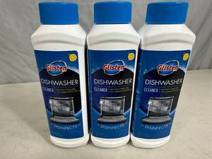 3 New Glisten Dishwasher Cleaning Bottles