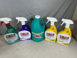 New Cloralen Bleach and Assorted Cleaning Chemicals