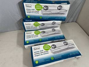 4 New Homz Suction Cup Shower Shelf
