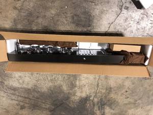 lot 9 image: ELLO&ALLO 50 in. 10-Jet Shower Panel System in Brushed Black with LED Rainfall Waterfall Shower Head Hand shower and Tub Spout   Customer Returns See Pictures