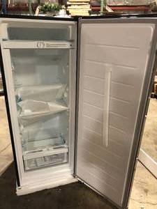 lot 15 image: Vissani 7 cu. ft. Convertible Upright FreezerRefrigerator in Stainless Steel Garage Ready Slight Damage on Top Door Corner  Customer Returns See Pictures