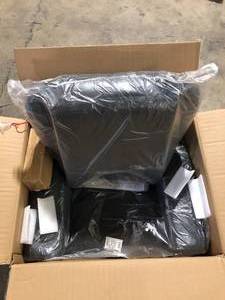 lot 26 image: MAYKOOSH Recline, Relax, Rule Kids Comfort Champions, Push Back Kids Recliner Chair with Footrest & Cup Holders, Black, PVCCustomer Returns See Pictures