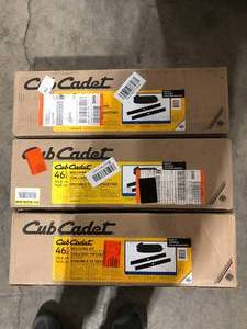 lot 49 image: Lot of  Cub Cadet Original Equipment 46 in. Mulching Kit with Blades for Lawn Tractors and Zero Turn Mowers Customer Returns See Pictures