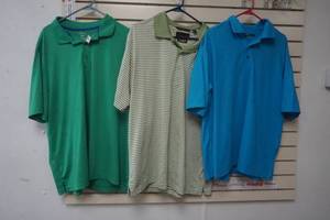 lot 98 image: New 3 Mens XL Polo Shirts