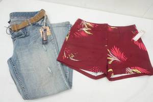 lot 122 image: New Womens Low Rise Amethyst jeans and Apt 9 Shorts