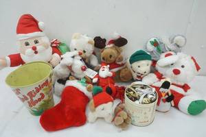 lot 11 image: Variety of Plush Christmas Decor Animals