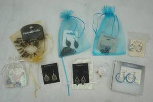 lot 33 image: jewelry Earrings, Some Sterling Silver & Nickel Free