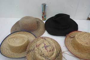 lot 48 image: Three Straw Hats and a Gordon Mans Hat, Kaledoscope