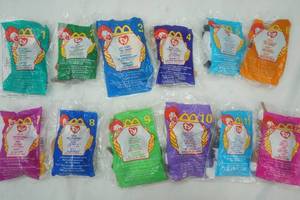 lot 164 image: 1999 McDonalds Happy Meal Ty Beanies #1-12