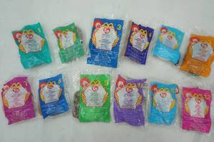lot 165 image: 1999 McDonalds Happy Meal Ty Beanies #1-12