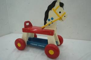 lot 284 image: Vintage Fisher Price Plastic Horse 17 x 16