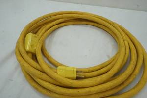 lot 323 image: Heavy Duty Yellow Extension Cord