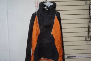 lot 341 image: Harley Davidson OrangeBlack  Size XL Rain Gear with Bag