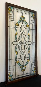 lot 12 image: Vintage Stained Glass Panel