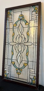 lot 11 image: Beautiful Vintage Stained Glass Panel