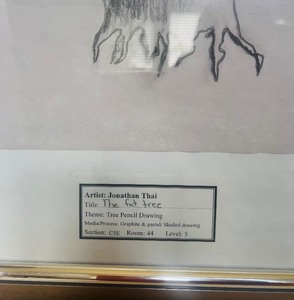 lot 129 image: Framed Pencil Drawing by Jonathan Thai