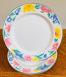 lot 126 image: Newcor Painters Palette Salad Plates  China Dinnerware