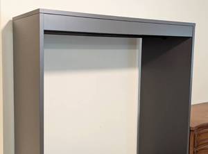 lot 24 image: Ikea Grey Open Wood Wardrobe