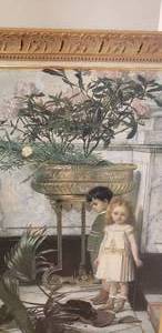 lot 254 image: Sweet Kids and the Broken Planter - Large Framed Print