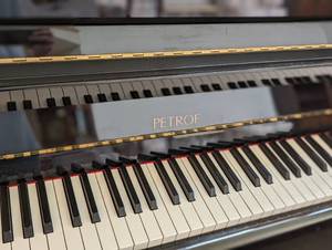 lot 6 image: Petrof Ebony Upright Piano