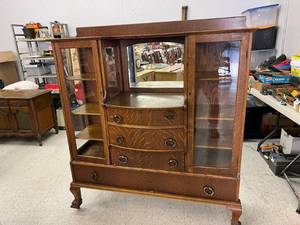 Antique Tigerwood Buffet