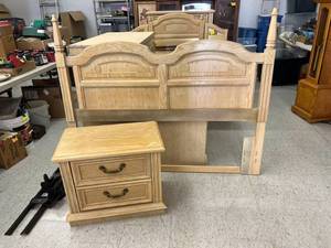 Queen Size Bed Frame & Night Stand