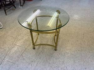 Glass Top Side Table