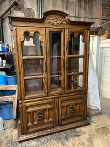Lighted Buffet with Glass Shelves