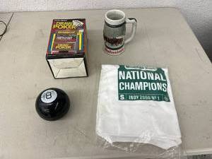 Mixed Collectibles - Budweiser Stein, New Michigan State Shirt, Radio Shack Draw Poker