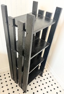 lot 22 image: Black Painted Decorative Shelf