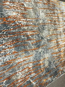 lot 58 image: Orange, Black and Gray Area Rug
