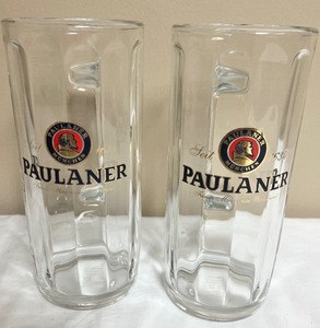 lot 63 image: Lot of 6 Glass Beer Mugs
