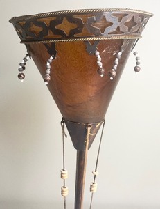 lot 51 image: 19 Oriental Style Cone Shaped Lamp