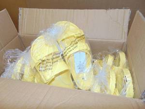 6 Pack Womens Shade & Shore Neida EVA Two Band Slide Sandals Yellow Size  10
