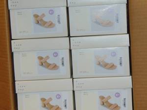 42 Pair Lot A New Day Womens Basil Braided Open Toe Slip On Block Mule Heels Size 6.5 Beige