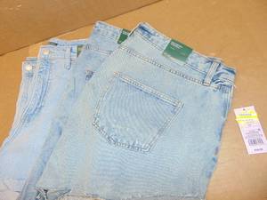 4 Pair Wild Fable Womens Super-High Rise Cut-Off Jean Shorts Blue- Size 17