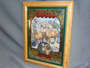 lot 12 image: Coors Nature Series Mirror #2 Bighorn Sheep