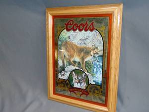 lot 13 image: Coors Nature Series Mirror #3 Mountain Lion