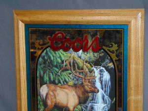 lot 15 image: Coors Nature Series Mirror #5 Bull Elk