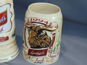 lot 52 image: 2 Piece Lot of Leinenkugels Beer Steins