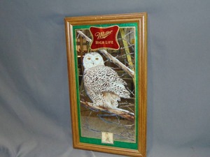 lot 76 image: Miller High Life Snowy Owl Mirror