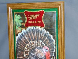 lot 78 image: Miller High Life Wild Turkey Mirror