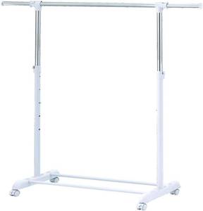 lot 54 image: 3 Pack Lot Deluxe Adjustable Garment Rack - Rolling Clothes Organizer - White and Chrome