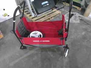 Red Beach Wagon - Needs Hardware for Back Wheels- As-Is