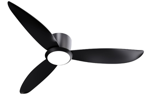 lot 100 image: Low Profile Ceiling Fan Light, 52In Flush Mount Ceiling Fan Lights