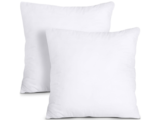 lot 303 image: Utopia Bedding Throw Pillows Insert (Pack of 2, White) - 20 x 20 Inches