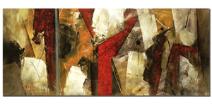 lot 354 image: Abstract IX by Masters Art, 14x32-Inch Canvas Wall Art