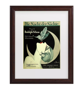 lot 364 image: Art Deco Music Sheet Framed Wall Art, Measures 18 x 22